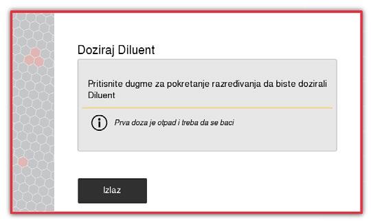 3. Rad (analiza uzorka) Analiziranje uzorka (postupak razređivanja) Koristite zaštitnu opremu od biohazarda, koju je odredila vaša laboratorija.