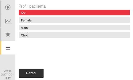 podešavanje Podešavanje vremena i datuma Podešavanje profila Regionalno