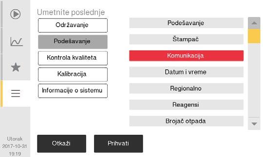 7. Struktura menija i napredno podešavanje Napredno podešavanje parametara Prilagođeni brzi meni Napomena: Od trenutnog nivoa prijave zavisi koje su funkcije vidljive i da li korisnik može da se