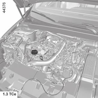 RAZINA ULJA U MOTORU: nadolijevanje, punjenje (1/4) 1 1 1 2 2 2 Nadolijevanje / Punjenje Vozilo mora biti na vodoravnoj površini, motor zaustavljen i hladan (na primjer: prije prvog pokretanja taj