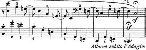 Treći dio ove složene trodijelne pjesme, repriza, dolazi u c-molu. (73. 140.t.). Prvih 16 taktova (velika rečenica) su potpuno isti kao sami početak stavka.