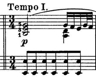 Zatim dolazi most u trajanju šesnaest taktova, koji preko raznih modulacija (As-dur, f-mol, B-dur) potvrđuje osnovni tonalitet zadnjeg stavka ove sonate. Završetak ove sonate (256.t.) donosi reminiscenciju na 3.