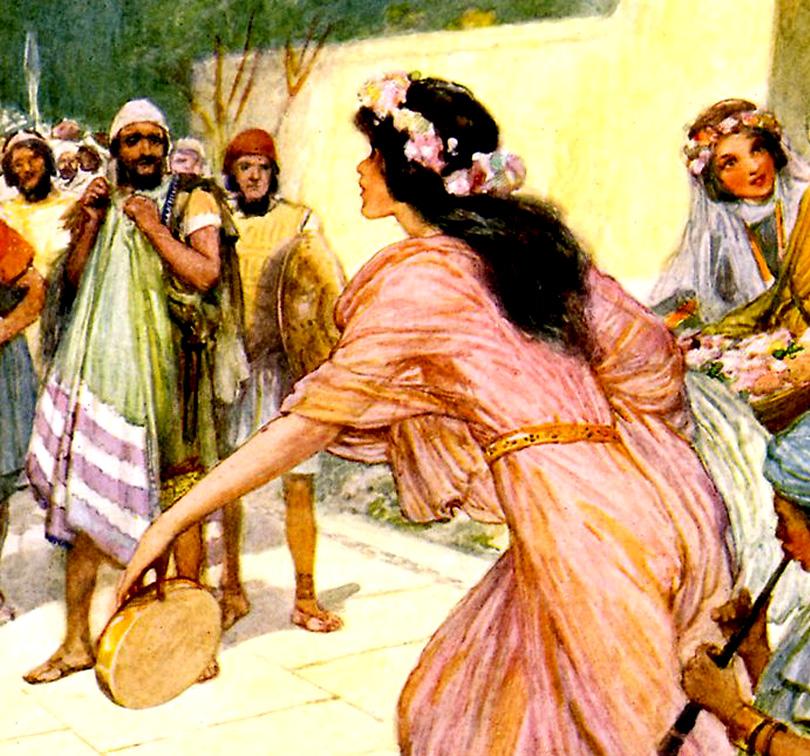 Jiftahova kći, žuri se pred svog oca Jiftah je mudro pokušao pregovarati sa Amoncima kako bi smanjio krvoproliće budućih bitki. Ali to je bilo bezuspješno.