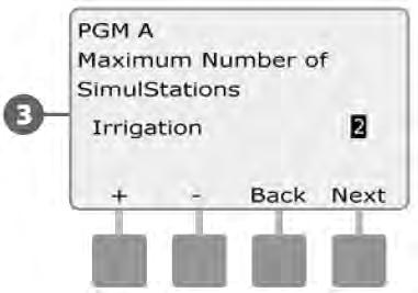 Podešavanje SimulStations funkcije ESP-LXME programator je standardno podešen da pali jednu po jednu stanicu.