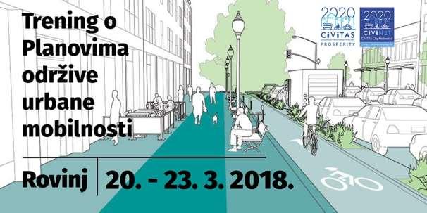 Organiziranje događanja besplatni trening o izradi i provedbi Planova održive urbane mobilnosti, namijenjen predstavnicima hrvatskih i slovenskih gradova Organizatori:
