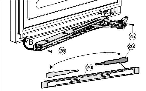Stavljanje u pogon u Oprezno skinite plastični poklopac Fig. 11 (30). u Podložak ležaja u sredini Fig. 11 (31) s podloškom Fig. 11 (36)pritegnite čvrsto (s 4 Nm) okrenut za 180 na novu stranu šarki.