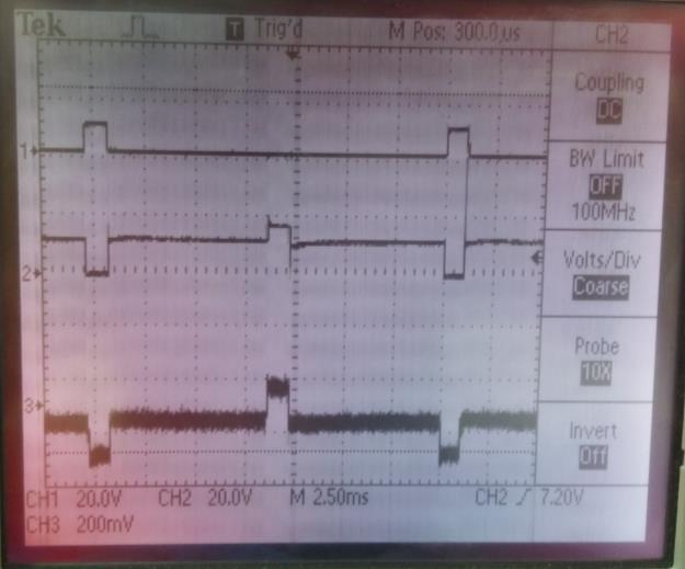 Kanal 1 osciloskopa je napon u GS1, a kanal 2 napon u V1.