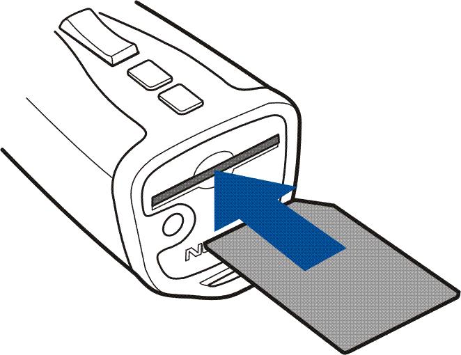 Umetanje kompatibilne MMC kartice Umetnite MMC karticu u utor za karticu ureðaja Nokia Kaleidoscope I tako da je spojna povr¹ina kartice okrenuta