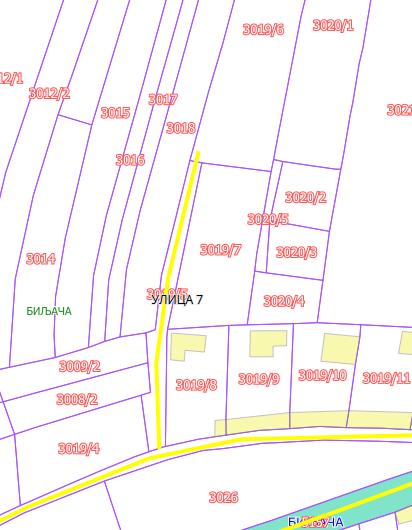 Улица 7 са парцелама Опис предложене улице бр. 7 Улица почиње од предложене улице бр.
