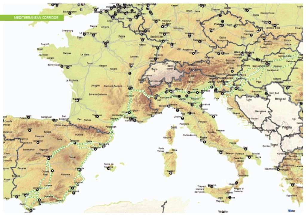 23 Prikaz 4 Mediteranski koridor, Izvor: ec.europa.