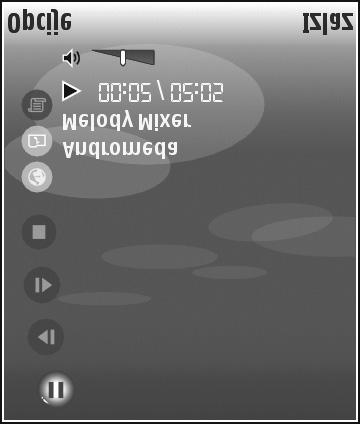 Multimedijski programi Music player Pritisnite i odaberite Music player S Music playerom mo¾ete reproducirati glazbene datoteke te stvarati i slu¹ati popise pjesama.