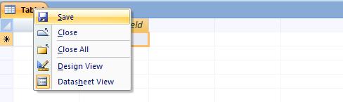 Пређите затим на поглед Design View. Табела треба да има три колоне ID_računa, ID_proizvoda и broj_komada.