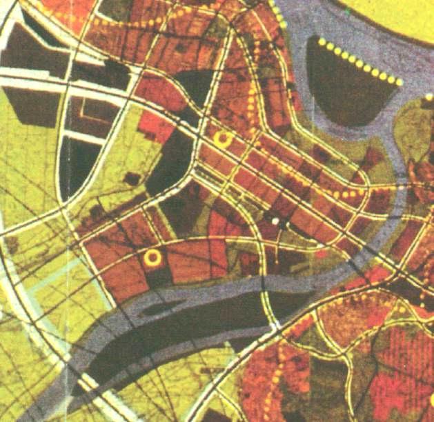 Сл. 9 и 10: Генерални урбанистички план Београда 1972. године (1972) и Измене и Допуне Генералног урбанистичког плана Београда до 2002.