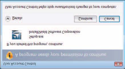 Instalacija pokretačkog programa pisača Windows Napomena Kad se u operativnom sustavu Windows Vista pojavi zaslon User Account