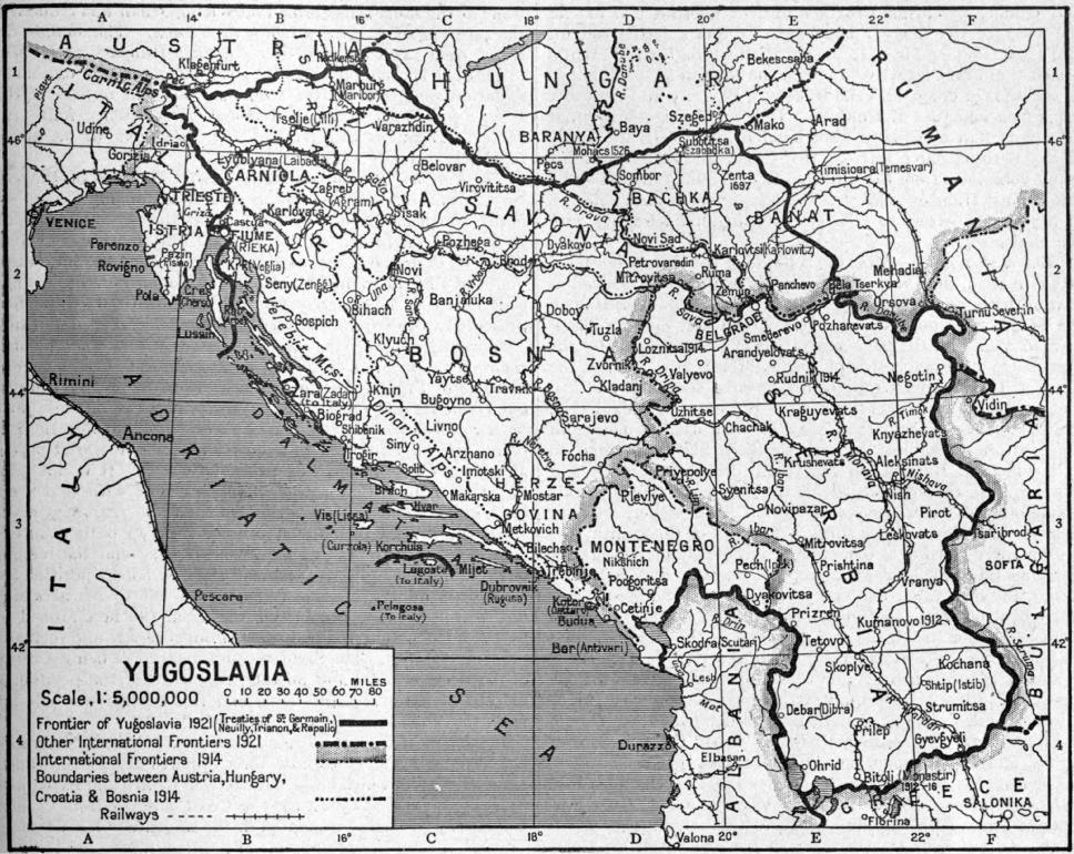 Foto: Britannica Yugoslavia Nakon uspostave Kraljevine SHS započinje srbijanski teror na području cijele države, posebno u Hrvatskoj jer su Hrvati pružali otpor zbog nametanja srbijanske torture i