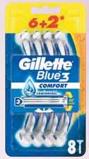 Blue3 6+2kom/pak Pjena za brijanje Gillette 200ml regular,