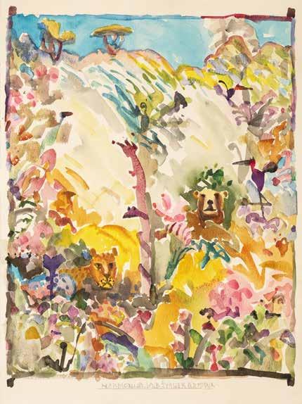 Harmonija 56 x 76 cm, akvarel na papiru, 2019. g. Antun Boris Švaljek rođen je u Zagrebu 1951. godine. Podrijetlom je iz Radoboja kod Krapine.