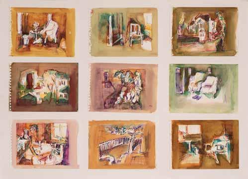 Male slike malih motiva 56 x 76 cm, poliptih, akvarel na papiru, 2017. g. Marijan Richter rođen je 1957. godine u Zagrebu. Studirao je slikarstvo i glazbu.