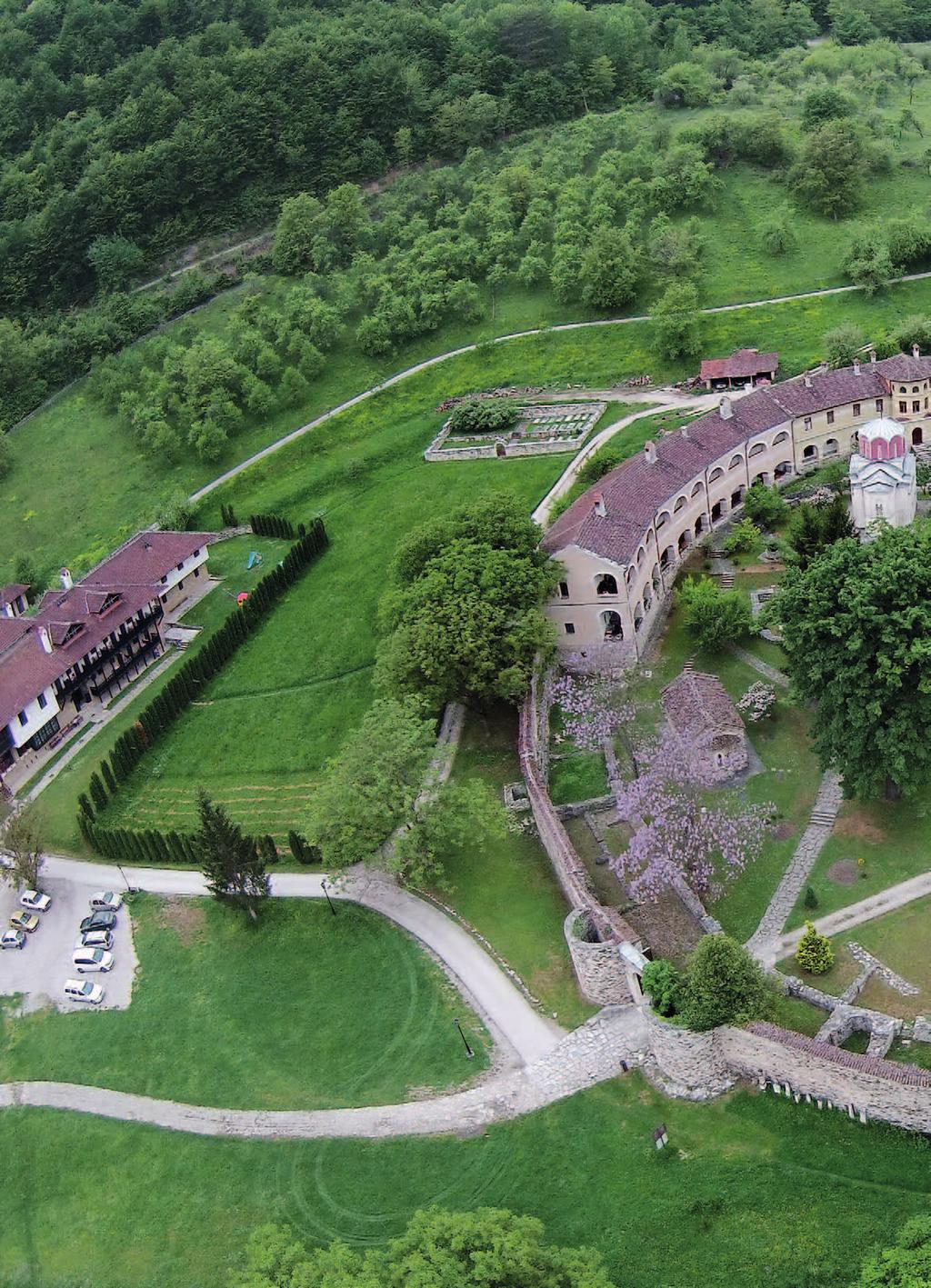 Aerial view of the Monastery Studenica
