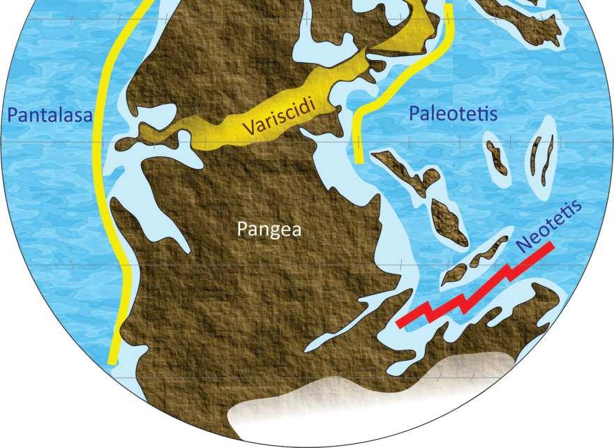 Periodi regresija su imali za posledicu spuštanje nivoa mora ispod granice šelfa i prekid plitkovodne karbonatne sedimentacije.