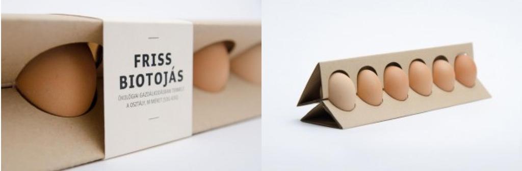 Dizajn: Otília Erdélyi Pakiranje za jaja koje odstupa od postojećih oblika pakiranja.