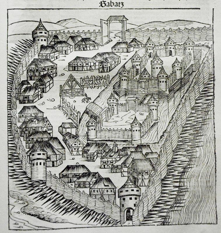 У Хроници света на страни CCLIIIа (253а) налази се слика Шапца. У 16. веку се називао и Бугурделен, док се касније није усталило име Шабац.