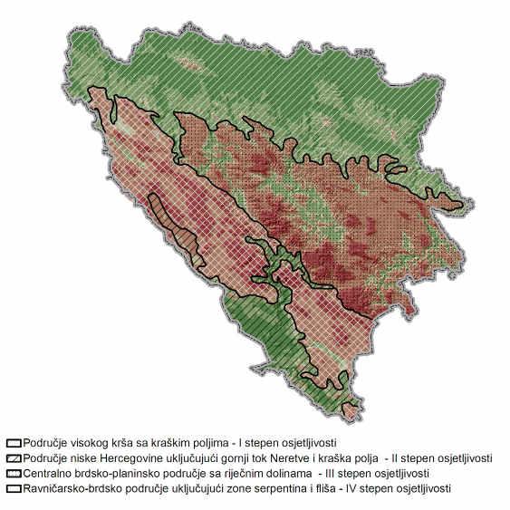 Akcioni program za borbu protiv degradacije zemljišta i ublažavanja posljedica suše u Bosni i Hercegovini 108 INDIKATOR: Stepen degradacije zemljišta Identifikacija visokorizičnih područja pogođenih