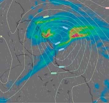 QUESTÃO 25 A imagem representa a formação de um ciclone extratropical. QUESTÃO 27 Dez anos.