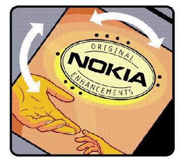 - ruku u ruci, a iz drugog logotip Nokia Original Enhancements za originalnu dodatnu opremu.