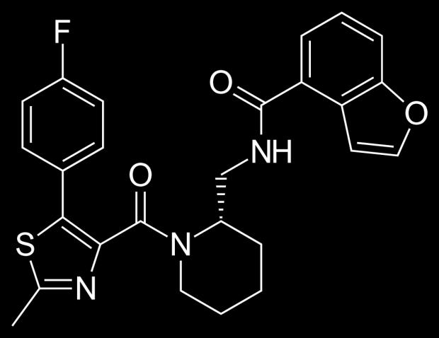 4.1.2.2. SB-649868 SB-649868 (Slika 10) je potentni oralni dulani antagonist oreksinskih receptora. Pokazano je da promovira san i kod životinja i kod ljudi. Slika 10. SB -649868 (www.wikipedia.