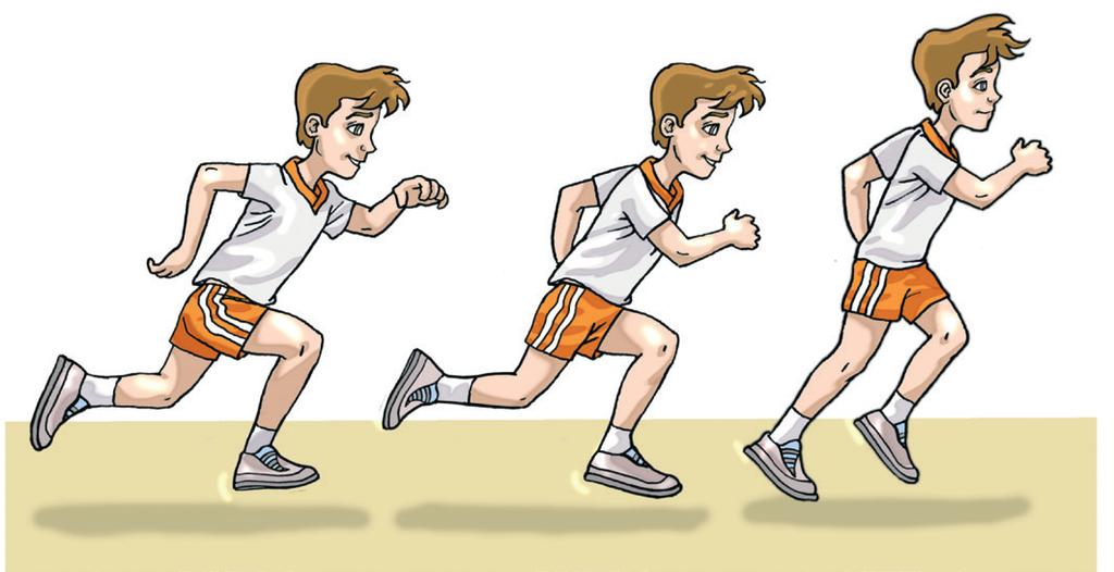 Трчи се према полазишту да би се код петог двокорака обележило место додира одскочном ногом. У залету је потребно за што краће време постићи велику брзину која ће бити највећа у моменту одскока.