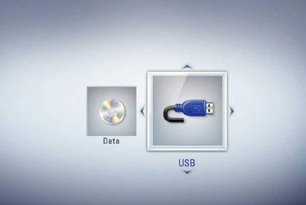 Instalacija 23 Povezivanje USB jedinice 2. Pritisnite HOME ( ). 3. Selektujte [Film], [Slike] ili [Muzika] pomoću Y, a zatim pritisnite ENTER ( ).