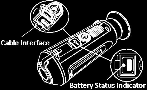 Slika 2-1 Kabl interfejs Treptuće Crveno & Zeleno: desila se greška. Stalna Crvena: baterija se ispravno puni. Stalna Zelena: baterija je na napunjena. Isključeno: baterija nije puna. 2.2 Uključivanje i isključivanje Uključivanje Kada je uređaj povezan na kabl ili je baterija dovoljno napunjena, pritisnite da biste ga uključili.