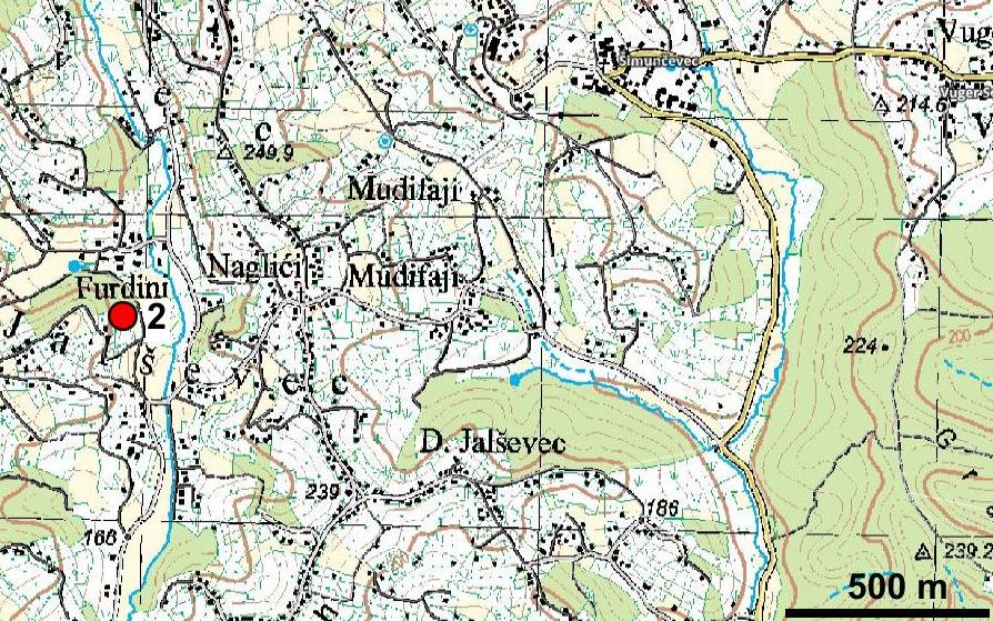 Točni položaji izdanaka prikazani su na topografskim kartama (Slika 12,13,14 ) i na geološkim kartama (Slika 15).