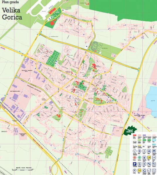 5.1. Cestovna prometna mreža Grada Velike Gorice Cestovna prometna mreža Grada Velike Gorice koja je analizirana u ovom diplomskom radu sastoji se od 170 ulica i trgova.