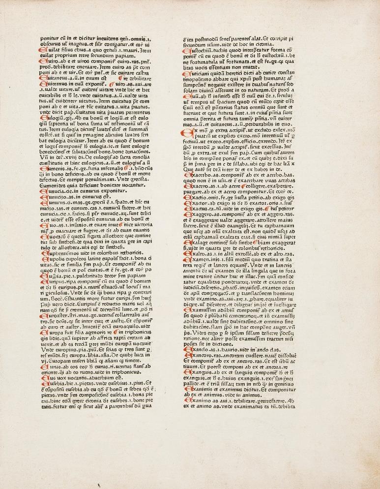 22 Najzaslužniji za to djelo, Johann Gutenberg, u to vrijeme je lutao Mainzom i uporno pokušavao osnovati drugu tiskaru. To mu je uspjelo godine 1460. kada je tiskao Catholikon.