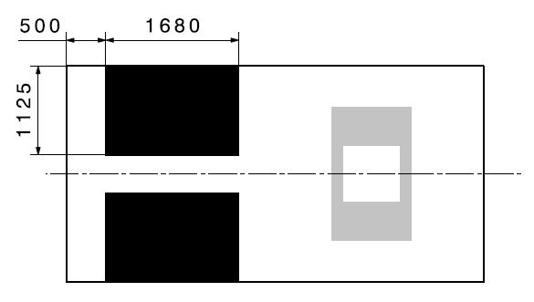 Slika 5. Dimenzije platforme Dimenzije gornje i donje ploče su 5275x2732mm. Otvori koji se nalaze na gornjoj i donjoj ploči različitih su dimenzija.