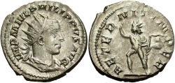 88 Zbog identičnih carskih naslova oca i sina nakon što su počeli dijeliti vlast 247. g., isprva se činilo da se radi o kovanici Filipa I, no očuvan portret ukazao je na pogrešku.