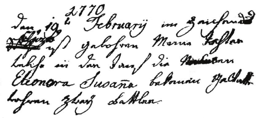 1774. rodila osmero djece, četiri sina i četiri kćeri, od kojih ju je nadživjela samo Eleonora Suzanna (1770. 1834.), s kojom će i izumrijeti plemićka obitelj Patačić.