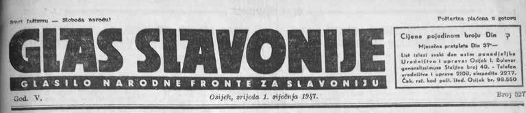 ZBORNIK MUZEJA ĐAKOVŠTINE (2019.) str. 185-225 Glasa Slavonije 1945.-1952. godine je nova manifestacija bratstva i jedinstva našeg naroda, bratstva i jedinstva Srba i Hrvata.