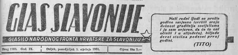 ZBORNIK MUZEJA ĐAKOVŠTINE (2019.) str. 185-225 Glasa Slavonije 1945.-1952.