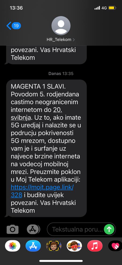 U promociji je Hrvatski Telekom nudio svim svojim korisnicima neograničen internetski promet na mobilnim uređajima u trajanju od mjesec dana.
