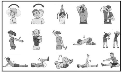 Слика 17: Поредак типа колоне варијанте Показивање технике извођења вежби Вежбе обликовања јесу једноставније структуре али треба доста труда да их деца правилно науче.