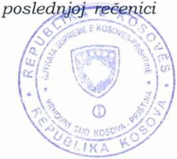 29. Vrhovni sud Kosova je nadlezan sud za odlucivanje po zahtevima [clan 432 (1) ZKP]. 30. Vrhovni sud Kosova je odlucio na sednici o vecanju i glasanju.