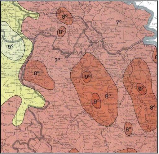 2.9. Seizmološke karakteristike Na osnovu seizmičke karte Srbije (Slika 2.9-1) ovo područje pripada seizmičkom intenzitetu 7.stepena MCS skale (Mercall-Cancani-Sierberg skala).