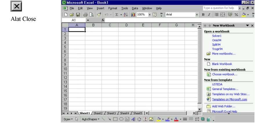 Elementi prozora Microsoft Excel Na više načina možete doći do pomoći. Zaustavite pokazivač na trenutak iznad željenog alata na traci alata. Pojavit će se naziv tog alata.