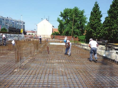 Građevinar 7/2017 GRADILIŠTE Armirački radovi na podnoj ploči prizemlja će se na 1491 četvorni metar.