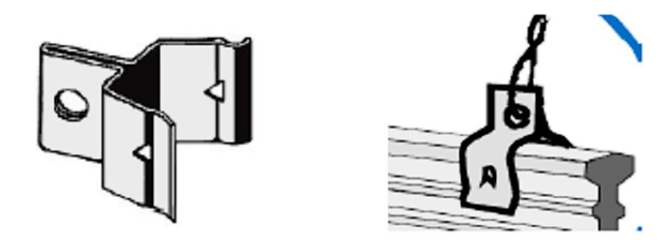 Pribor Stezaljke za Waterbar trake Tip stezaljke br. 1 Stezaljke za Waterbar trake se postavljaju na udaljenosti od maksimalno 20 cm od središta i fiksiraju se za armaturu.