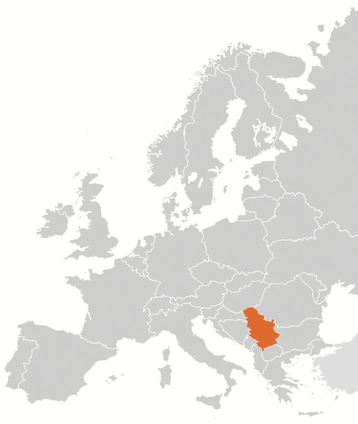 Povoljan geografski položaj Srbija se nalazi na Balkanskom poluostrvu i predstavlja vezu između istočne i zapadne, severne i južne Evrope Obuhvata površinu od 88361 km² na kojoj živi oko 7,5 miliona