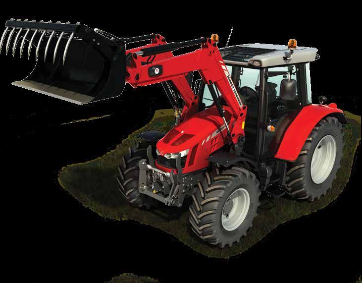 31 Modeli traktora sa utovarivačem imaju veći kapacitet podizanja i nove radne uglove koji omogućavaju impresivne rezultate pri radu sa različitim materijalima, pogotovo kada se koristi kašika kao